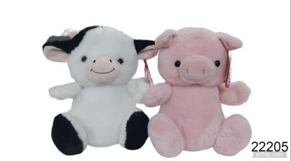 Imagen de PELUCHE VACA Y CHANCHO SENTADO 25 CM 7.24